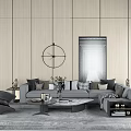 Modern Sofa Coffee Table Combination Simple Sofa Coffee Table Combination 3d model