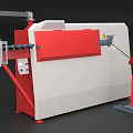 Red And White Reinforcing Steel Bending Machine With Control Panel And Rebar Bending Function 3d model