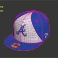 Stylish Blue And White Atlanta Braves Baseball Cap With New Era Logo