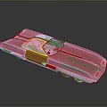 Red Streamlined Concept Car With Metallic Finish Transparent Roof And Reflective Surface