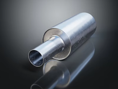 Stainless Steel Silver Cylindrical Cup With Smooth Reflective Surface And Shiny Finish 3d model