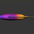 Vibrant Colorful Aquatic Fish With Pink Purple Yellow Scales And Reflection On Dark Background