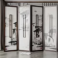 New Chinese Style Screen Partition 3d model