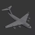 Commercial Passenger Airplane With Four Engines Large Fuselage And Wings Flying Over Landscape Under Clear Sky