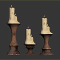 Candlestick Candle Copper Candlestick Classical Candlestick 3d model