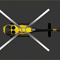 Aerospace Mission Helicopter Design With Yellow Black Rotor And