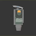Outdoor Public Phone Booth Architectural Design With Metal Structure And Double Interfaces