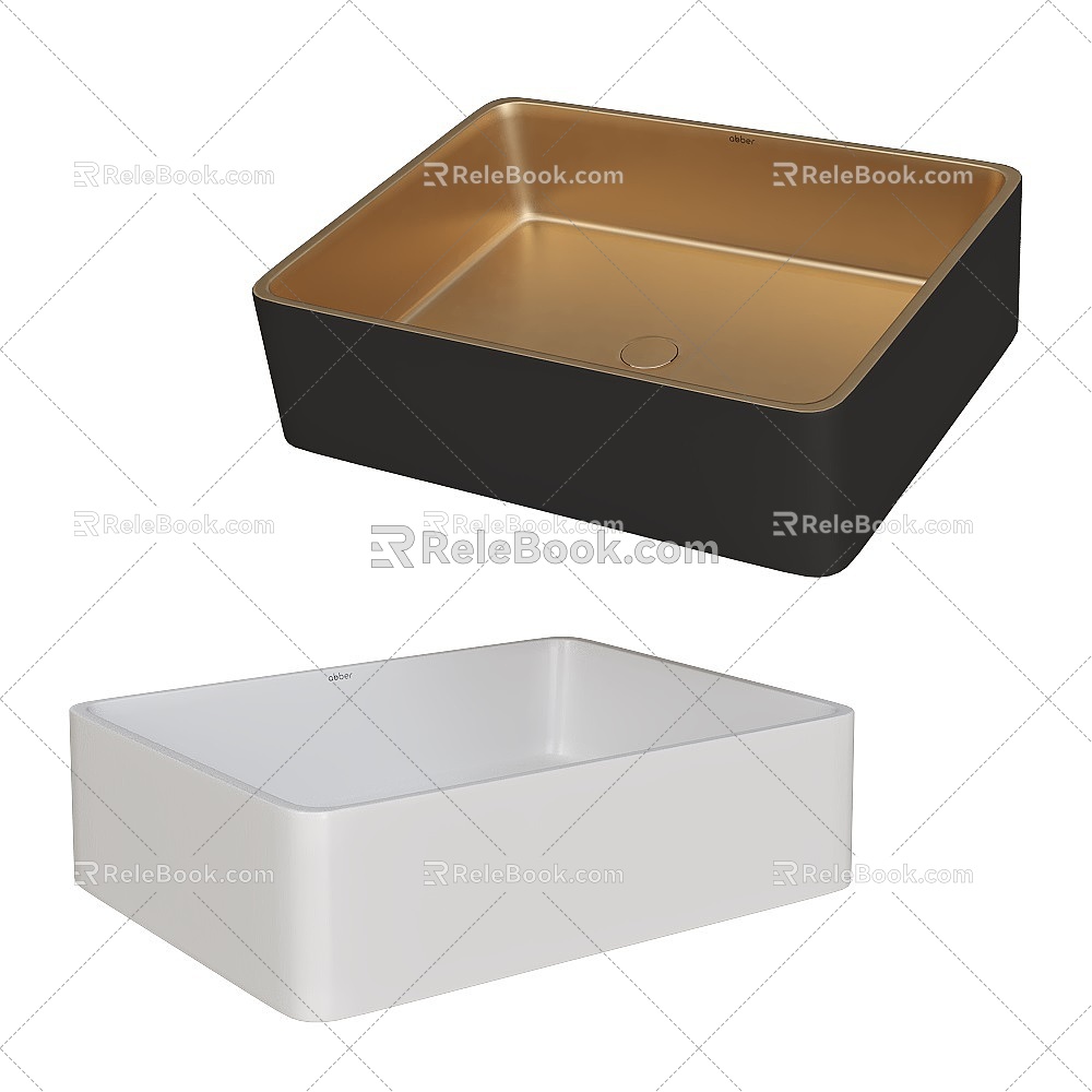 ABC box type wash basin 18 3d model