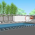 Modern Garden Landscape Design With Seating Area Greenery And Architectural Elements