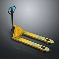 Yellow Manual Pallet Jack With Blue Handle For Industrial Material Handling