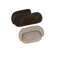 Modern Beige Fabric Sofa Set With Curved Backrest And Minimalist Design