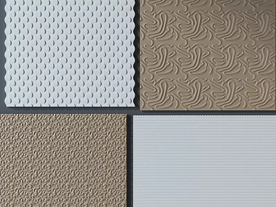 Modern wall decoration board combination 3d model
