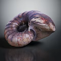 Spiral Shaped Home Decor Ornament Set With Purple White Red Patterns And Stone Texture