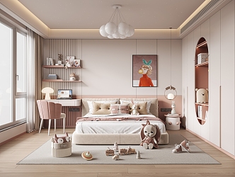 Modern Children's Room Girls Children's Room 3d model