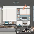 Tatami Bedroom Interior Design With Storage Bed Bookshelves Desk And Cozy Chair