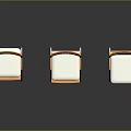 Wooden Chairs With White Cushions Set Of Three For Dining Room