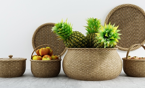 Modern Storage Basket Fruit Storage Basket 3d model