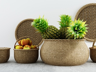 Modern Storage Basket Fruit Storage Basket 3d model