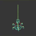 Classic Chandelier Light Fixture With Multiple Lights And Metal Chain Design