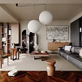 Middle Ancient Living Room Sofa Combination Coffee Table Carpet Leisure Sofa 3d model