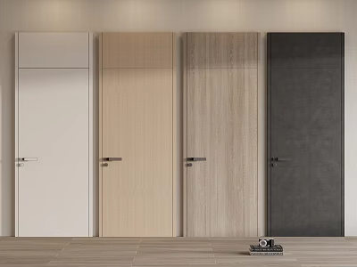 Modern Hinged Doors With Multiple Neutral And Wooden Color Tones For Interior 3d model