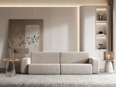 modern double sofa 3d model