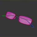 Stylish Rimless Eyeglasses Featuring Metal Frame And Black Temples Modern Design