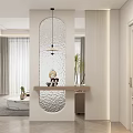 Modern porch partition aisle 3d model
