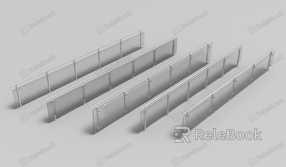 Glass guardrail model