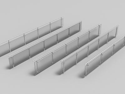 Glass guardrail model