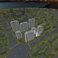 Aerial Planning of Urban Development With High Rise Buildings Roads and Green Areas