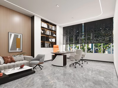 Modern office space 3d model
