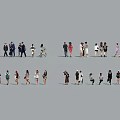 Modern Multiplayer Characters Chinese Asians 3d model