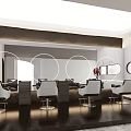 Modern Hair Salon Interior Design With White Styling Chairs Mirrors And Lighting