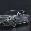 Silver Mercedes Benz Sedan In Modern Indoor Showroom With Sleek Design