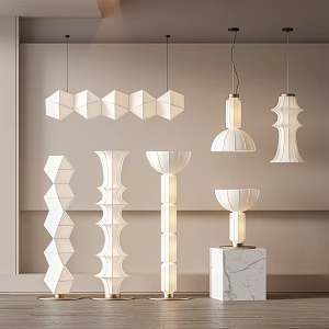 Modern lamp combination chandelier 3d model