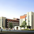 Modern Campus Building Complex Design With Connected Structures Green Spaces And Courtyards 3d model