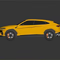 Yellow Sports SUV With Modern Exterior Design Sleek Body And Black Wheels