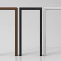 Three Door Frames In Brown Black And White Colors With Simple Modern Design