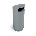 Modern Grey Cylindrical Trash Cans With Open And Closed Top Designs