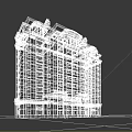 Classical Style Beige Exterior Multi story Residential Building Featuring Decorative Top Design And Numerous Windows
