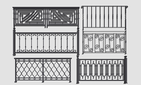 Modern Railing 3d model