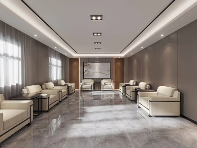 Modern Reception Room 3d model