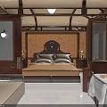 Luxury Train Car Interior With Wooden Decor Large Windows Dining Table And Leather Seats