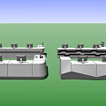 Modern Reception Desk Reception Desk 3d model