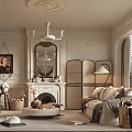 Elegant Classic Living Room Interior With Fireplace Ornate Mirror Sofa And Plush Rug