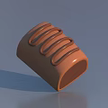 Delicious Brown Chocolate Bar With Swirl Decorations On Smooth Surface