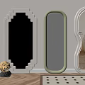 Modern pendant mirror full-length mirror full-length mirror shaped mirror floor mirror 3d model