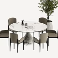 Modern minimalist dining table 3d model