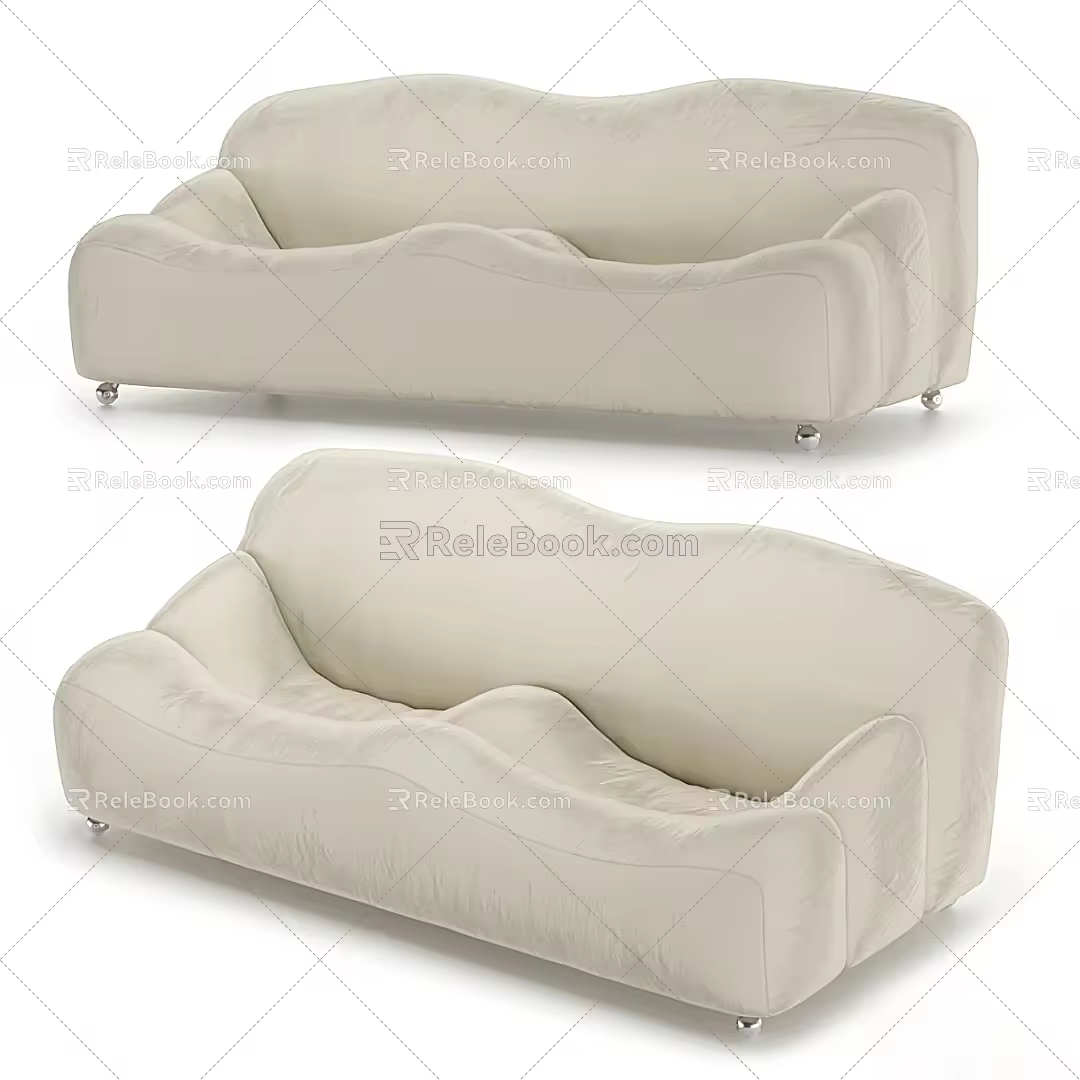 Pierre Paulin double sofa ABCD sofa 3d model